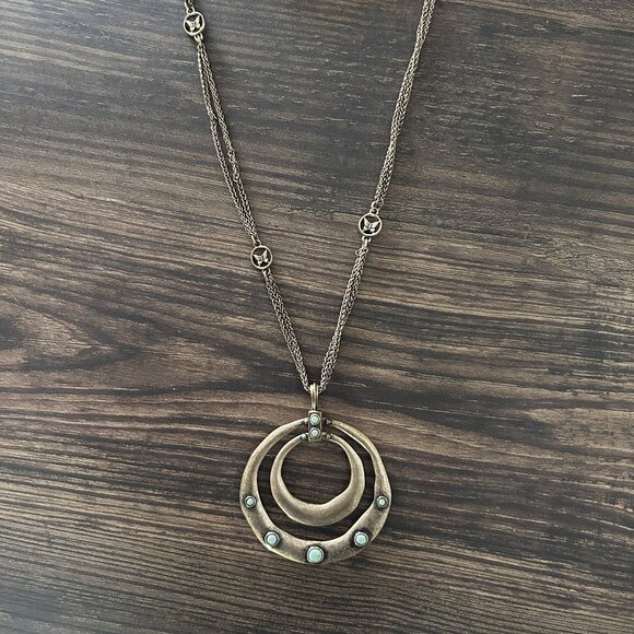 2000s Hammered Ring Necklace ASO Alex Russo - Picture 6 of 11